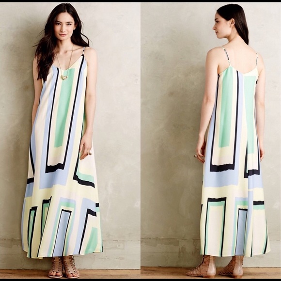 Maeve maxi dress abstract geometric print SZ small - Picture 1 of 5